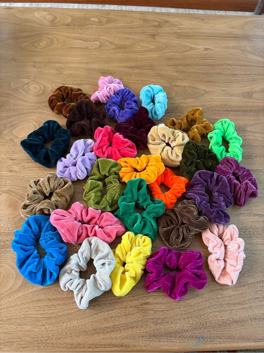 29 Velvet Kids Scrunchie Hair Ties - Multicolor